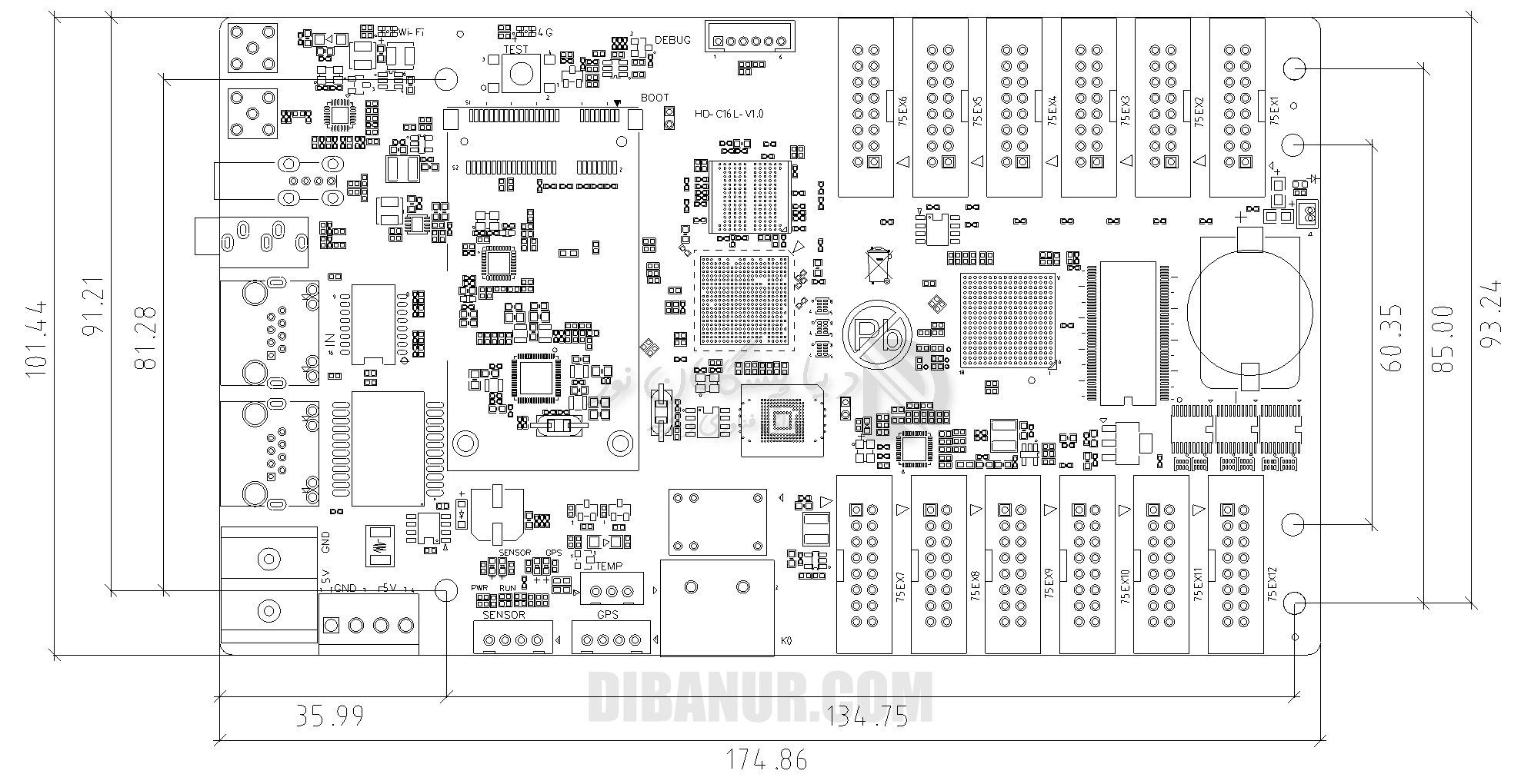 سیستم مدیریت Huidu C16L | دیبانور