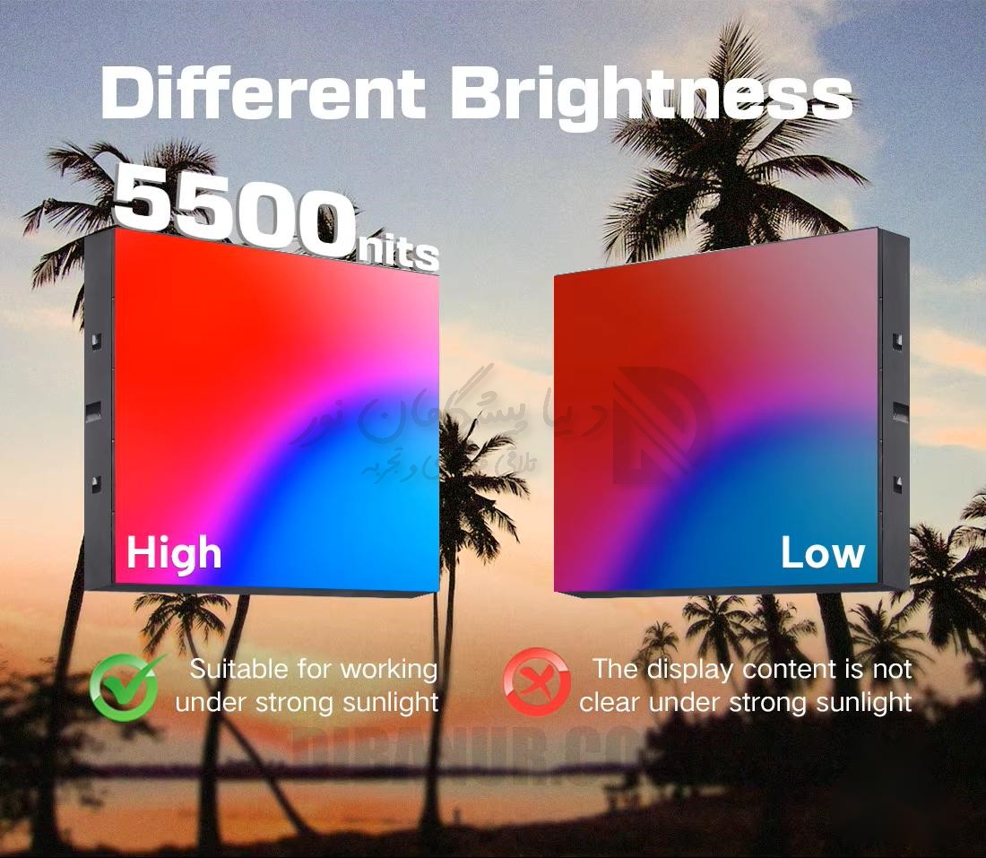 روشنایی بالای نمایشگر بیرونی | GKGD P3.076 Outdoor 7680Hz | Dibanur دیبانور