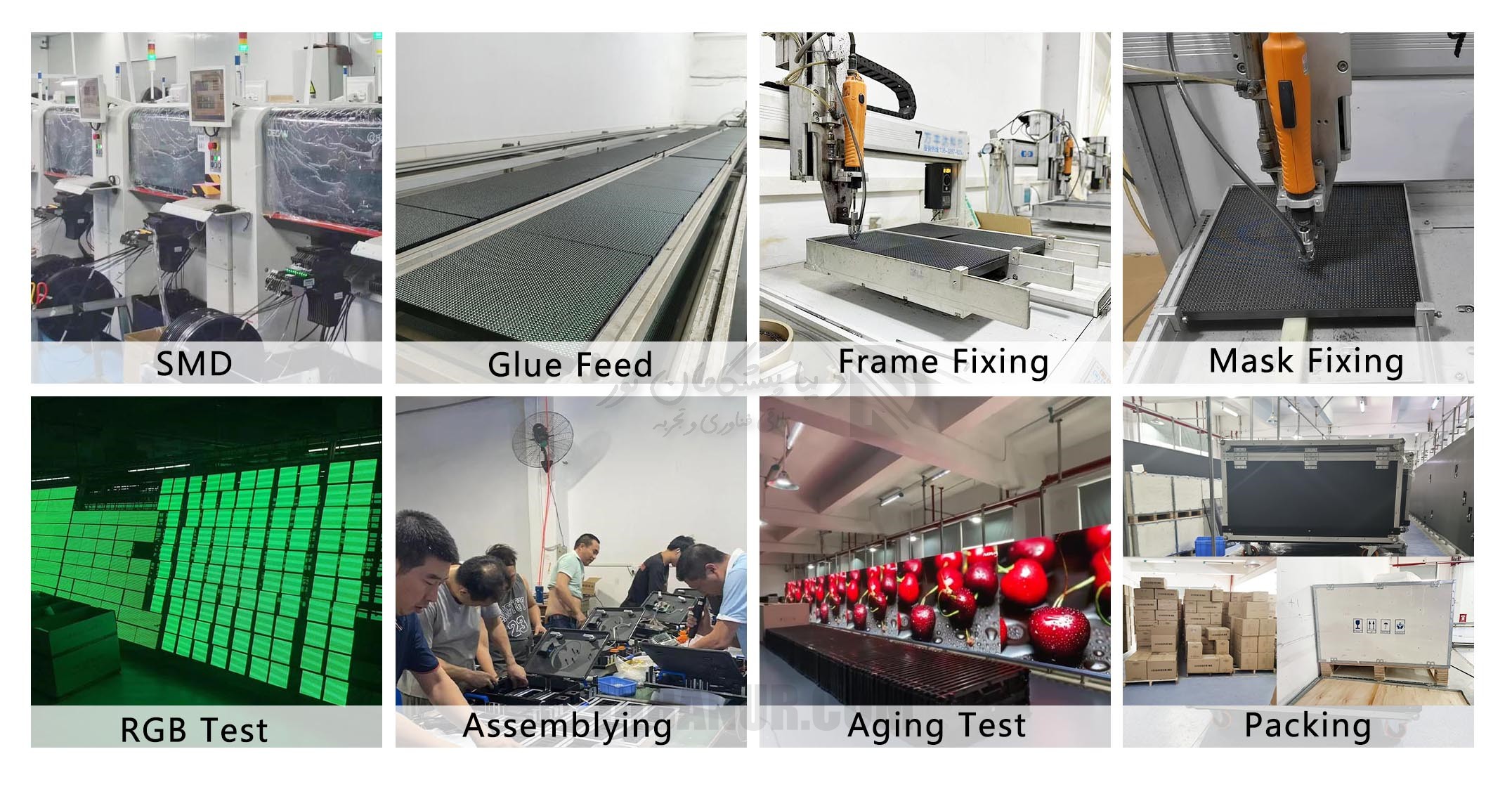 فرایند تولید نمایشگر LED | ماژول P1.86 Indoor GKGD (High Refresh) | Dibanur دیبانور