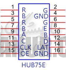 نمودار اتصال کارت دریافت Huidu R712 - دیبانور