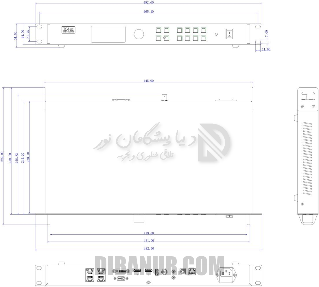 ابعاد مرجع Colorlight X4M