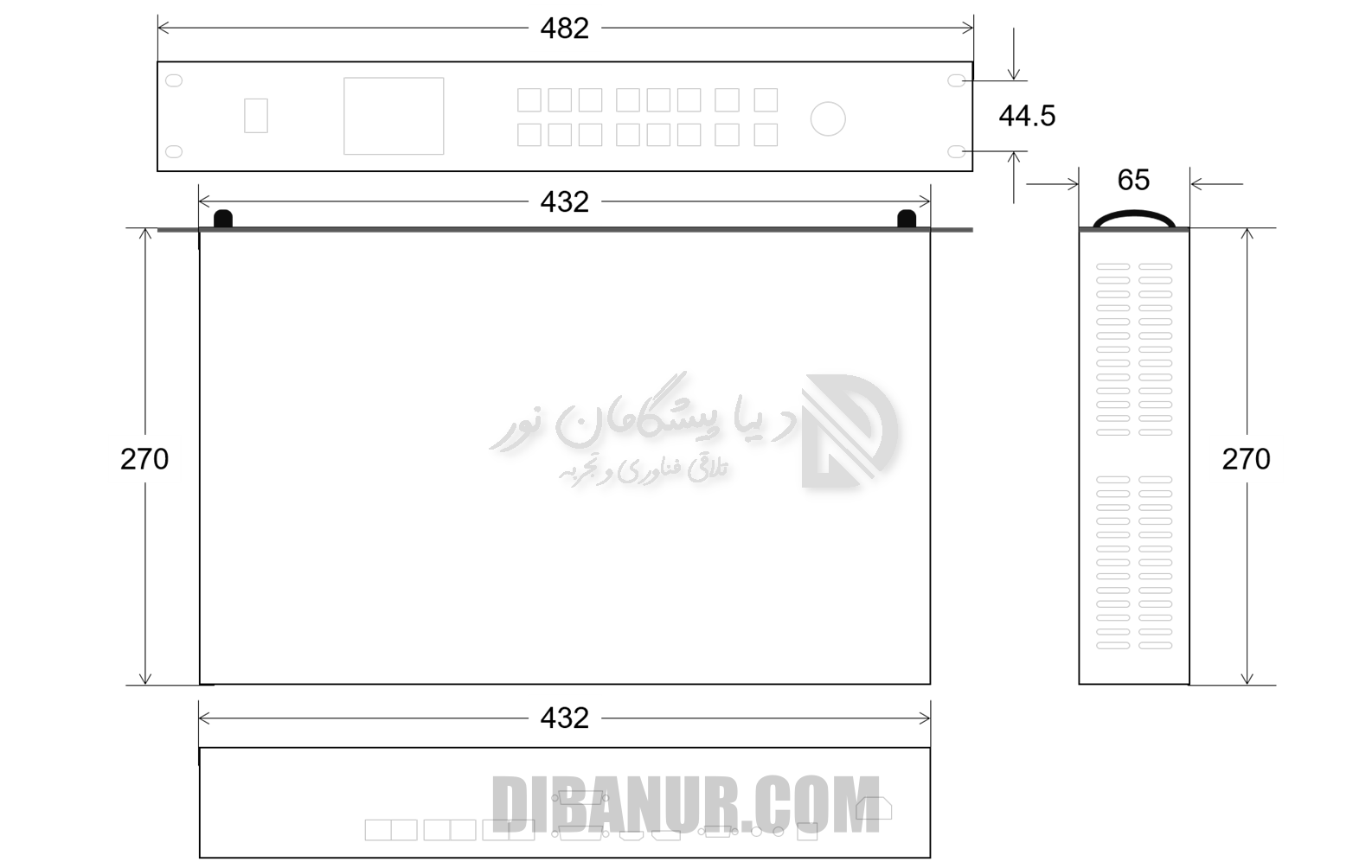 ابعاد Huidu VP620 | Huidu VP620 | Dibanur دیبانور