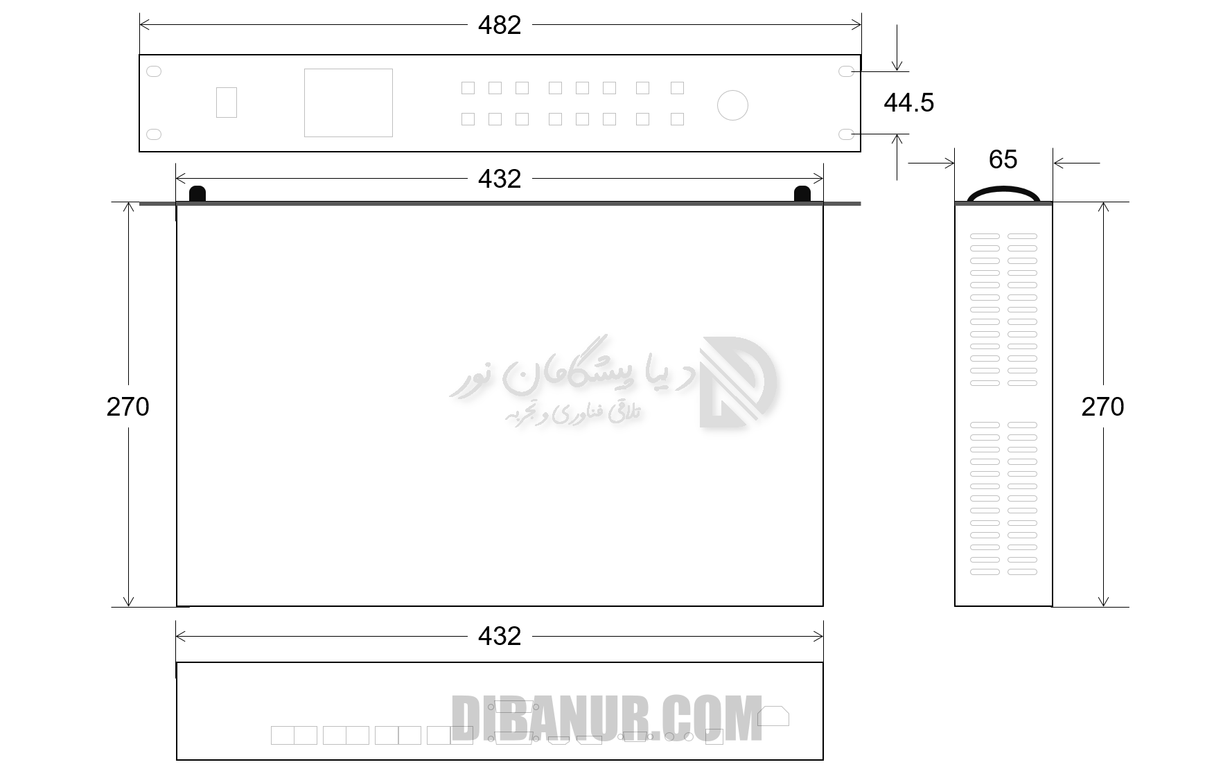 ابعاد Huidu VP820 | Huidu VP820 | Dibanur دیبانور